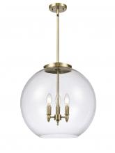  221-3S-AB-G122-18-LED - Athens - 3 Light - 18 inch - Antique Brass - Cord hung - Pendant