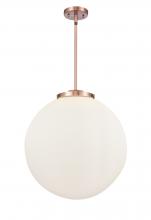  221-3S-AC-G201-18-LED - Beacon - 3 Light - 18 inch - Antique Copper - Cord hung - Pendant