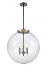  221-3S-BAB-G204-18 - Beacon - 3 Light - 18 inch - Black Antique Brass - Cord hung - Pendant