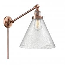  237-AC-G44-L - Cone - 1 Light - 12 inch - Antique Copper - Swing Arm