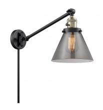 Innovations Lighting 237-BAB-G43 - Cone - 1 Light - 8 inch - Black Antique Brass - Swing Arm