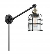 Innovations Lighting 237-BAB-G52-CE-LED - Bell Cage - 1 Light - 8 inch - Black Antique Brass - Swing Arm