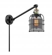 Innovations Lighting 237-BAB-G53-CE - Bell Cage - 1 Light - 8 inch - Black Antique Brass - Swing Arm