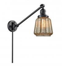 Innovations Lighting 237-BK-G146 - Chatham - 1 Light - 8 inch - Matte Black - Swing Arm