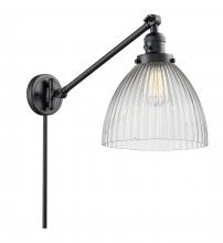 Innovations Lighting 237-BK-G222-LED - Seneca Falls - 1 Light - 10 inch - Matte Black - Swing Arm