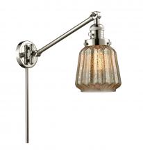 Innovations Lighting 237-PN-G146 - Chatham - 1 Light - 8 inch - Polished Nickel - Swing Arm