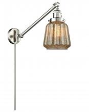 Innovations Lighting 237-SN-G146 - Chatham - 1 Light - 8 inch - Brushed Satin Nickel - Swing Arm