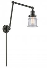 Innovations Lighting 238-OB-G184S-LED - Canton - 1 Light - 8 inch - Oil Rubbed Bronze - Swing Arm