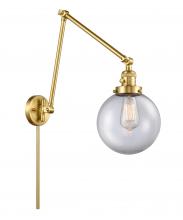 Innovations Lighting 238-SG-G202-8 - Beacon - 1 Light - 8 inch - Satin Gold - Swing Arm