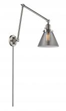 Innovations Lighting 238-SN-G43-LED - Cone - 1 Light - 8 inch - Brushed Satin Nickel - Swing Arm