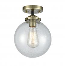 Innovations Lighting 284-1C-BAB-G204-8-LED - Beacon - 1 Light - 8 inch - Black Antique Brass - Semi-Flush Mount