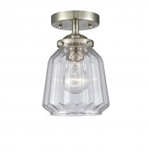 Innovations Lighting 284-1C-SN-G142-LED - Chatham - 1 Light - 7 inch - Brushed Satin Nickel - Semi-Flush Mount