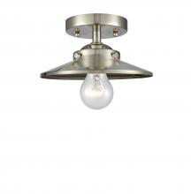 Innovations Lighting 284-1C-SN-M2-SN-LED - Railroad - 1 Light - 8 inch - Brushed Satin Nickel - Semi-Flush Mount