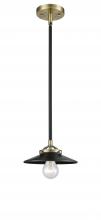 Innovations Lighting 284-1S-BAB-M6-BK-LED - Railroad - 1 Light - 8 inch - Black Antique Brass - Cord hung - Mini Pendant