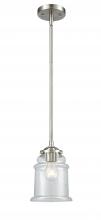 Innovations Lighting 284-1S-SN-G182 - Canton - 1 Light - 6 inch - Brushed Satin Nickel - Cord hung - Mini Pendant