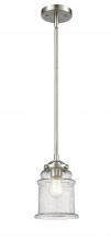 Innovations Lighting 284-1S-SN-G184-LED - Canton - 1 Light - 6 inch - Brushed Satin Nickel - Cord hung - Mini Pendant