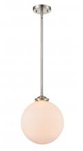 Innovations Lighting 284-1S-SN-G201-10-LED - Beacon - 1 Light - 10 inch - Brushed Satin Nickel - Cord hung - Mini Pendant