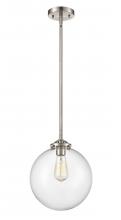 Innovations Lighting 284-1S-SN-G202-10-LED - Beacon - 1 Light - 10 inch - Brushed Satin Nickel - Cord hung - Mini Pendant