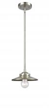 Innovations Lighting 284-1S-SN-M2-SN-LED - Railroad - 1 Light - 8 inch - Brushed Satin Nickel - Cord hung - Mini Pendant