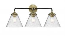  284-3W-BAB-G44 - Cone - 3 Light - 26 inch - Black Antique Brass - Bath Vanity Light