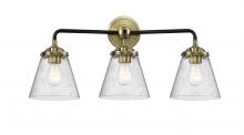 Innovations Lighting 284-3W-BAB-G64-LED - Cone - 3 Light - 24 inch - Black Antique Brass - Bath Vanity Light