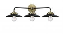 Innovations Lighting 284-3W-BAB-M6-BK-LED - Railroad - 3 Light - 26 inch - Black Antique Brass - Bath Vanity Light