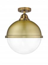  288-1C-BB-HFS-122-BB - Hampden - 1 Light - 13 inch - Brushed Brass - Semi-Flush Mount