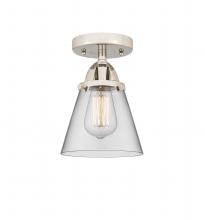  288-1C-PN-G62 - Cone - 1 Light - 6 inch - Polished Nickel - Semi-Flush Mount