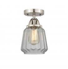 Innovations Lighting 288-1C-SN-G142-LED - Chatham - 1 Light - 7 inch - Brushed Satin Nickel - Semi-Flush Mount