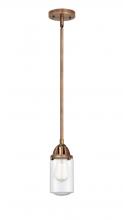  288-1S-AC-G314 - Dover - 1 Light - 5 inch - Antique Copper - Cord hung - Mini Pendant