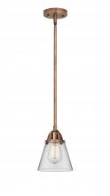  288-1S-AC-G62 - Cone - 1 Light - 6 inch - Antique Copper - Cord hung - Mini Pendant