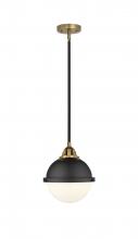 Innovations Lighting 288-1S-BAB-HFS-81-BK - Hampden - 1 Light - 9 inch - Black Antique Brass - Cord hung - Mini Pendant