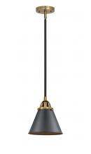 Innovations Lighting 288-1S-BAB-M13-BK - Appalachian - 1 Light - 8 inch - Black Antique Brass - Cord hung - Mini Pendant