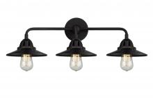 Innovations Lighting 288-3W-BK-M6-BK-LED - Railroad - 3 Light - 26 inch - Matte Black - Bath Vanity Light