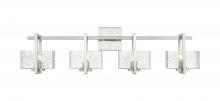 Innovations Lighting 312-4W-SN-CL-LED - Striate - 4 Light - 33 inch - Satin Nickel - Bath Vanity Light