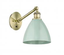  317-1W-AB-MBD-75-SF - Plymouth - 1 Light - 8 inch - Antique Brass - Sconce