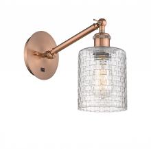  317-1W-AC-G112C-5CL - Cobbleskill - 1 Light - 5 inch - Antique Copper - Sconce