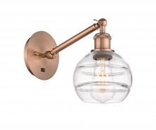  317-1W-AC-G556-6CL - Rochester - 1 Light - 6 inch - Antique Copper - Sconce