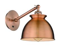  317-1W-AC-M14-AC - Adirondack - 1 Light - 8 inch - Antique Copper - Sconce