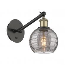  317-1W-BAB-G1213-6SM - Athens Deco Swirl - 1 Light - 6 inch - Black Antique Brass - Sconce