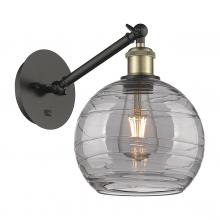  317-1W-BAB-G1213-8SM - Athens Deco Swirl - 1 Light - 8 inch - Black Antique Brass - Sconce