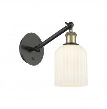  317-1W-BAB-G559-5GWH - Bridal Veil - 1 Light - 5 inch - Black Antique Brass - Sconce