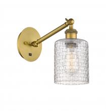  317-1W-BB-G112C-5CL - Cobbleskill - 1 Light - 5 inch - Brushed Brass - Sconce