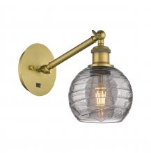  317-1W-BB-G1213-6SM - Athens Deco Swirl - 1 Light - 6 inch - Brushed Brass - Sconce