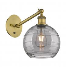  317-1W-BB-G1213-8SM - Athens Deco Swirl - 1 Light - 8 inch - Brushed Brass - Sconce