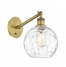  317-1W-BB-G1215-8 - Athens Water Glass - 1 Light - 8 inch - Brushed Brass - Sconce