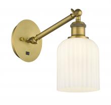  317-1W-BB-G559-5GWH - Bridal Veil - 1 Light - 5 inch - Brushed Brass - Sconce