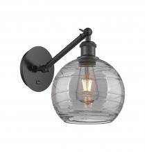  317-1W-BK-G1213-8SM - Athens Deco Swirl - 1 Light - 8 inch - Matte Black - Sconce