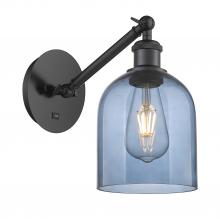 Innovations Lighting 317-1W-BK-G558-6BL - Bella - 1 Light - 6 inch - Matte Black - Sconce