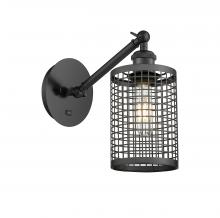 Innovations Lighting 317-1W-BK-M18-BK - Nestbrook - 1 Light - 5 inch - Matte Black - Sconce